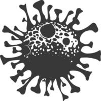 Silhouette virus black color only full body vector