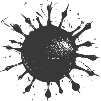 Silhouette virus black color only full body