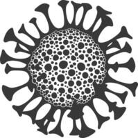 Silhouette virus black color only full body vector