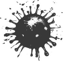 silueta virus negro color solamente lleno cuerpo vector