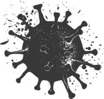 Silhouette virus black color only full body vector