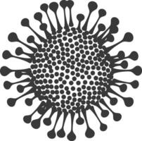 silueta virus negro color solamente lleno cuerpo vector