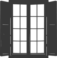 Silhouette window black color only full vector