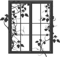 Silhouette window black color only full vector