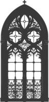 Silhouette window classic black color only full vector