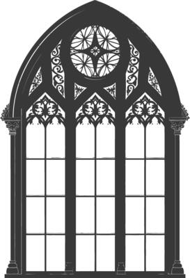 Silhouette window classic black color only full