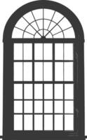 Silhouette window classic black color only full vector