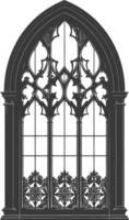 Silhouette window classic black color only full vector