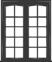 Silhouette window classic black color only full vector