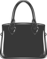 silueta mujer bolso negro color solamente lleno vector