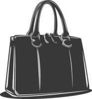 silueta mujer bolso negro color solamente lleno vector