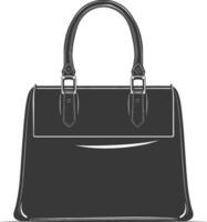 Silhouette women handbag black color only full vector