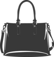 Silhouette women handbag black color only full vector