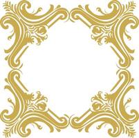 vintage frame and corners icon gold color only vector