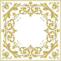 vintage frame and corners icon gold color only vector