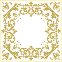 vintage frame and corners icon gold color only vector