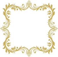 vintage frame and corners icon gold color only vector