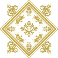 vintage frame and corners icon gold color only vector