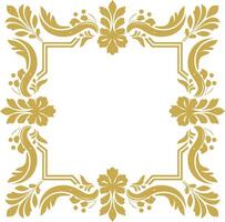 vintage frame and corners icon gold color only vector