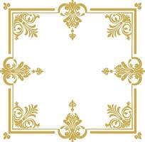 vintage frame and corners icon gold color only vector