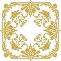 vintage frame and corners icon gold color only vector