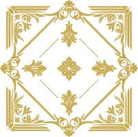 vintage frame and corners icon gold color only vector