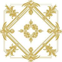 vintage frame and corners icon gold color only vector