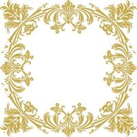 vintage frame and corners icon gold color only vector