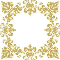 vintage frame and corners icon gold color only vector