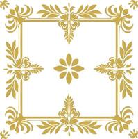 vintage frame and corners icon gold color only vector