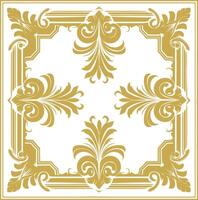 vintage frame and corners icon gold color only vector