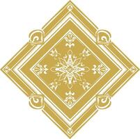 vintage frame and corners icon gold color only vector