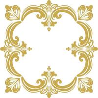 vintage frame and corners icon gold color only vector