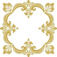 vintage frame and corners icon gold color only vector