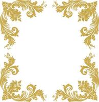 vintage frame and corners icon gold color only vector