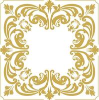 vintage frame and corners icon gold color only vector