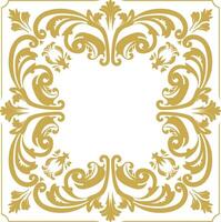 vintage frame and corners icon gold color only vector