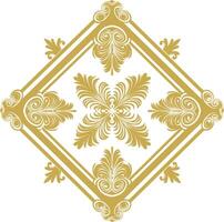 vintage frame and corners icon gold color only vector