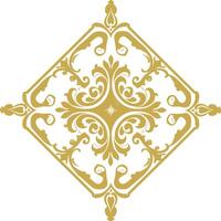 vintage frame and corners icon gold color only vector