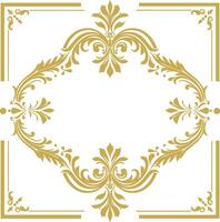 vintage frame and corners icon gold color only vector