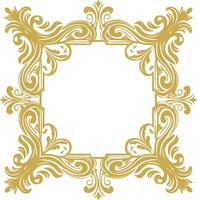 vintage frame and corners icon gold color only vector