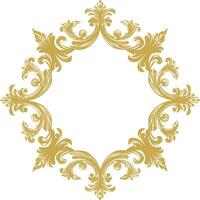 vintage frame and corners icon gold color only vector