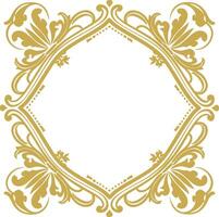 vintage frame and corners icon gold color only vector