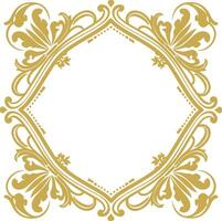 vintage frame and corners icon gold color only vector