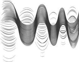 waving sound vibration and pulsing lines black color only vector