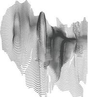 ondulación sonido vibración y pulsante líneas negro color solamente vector