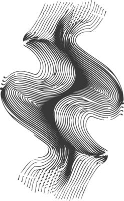 waving sound vibration and pulsing lines black color only