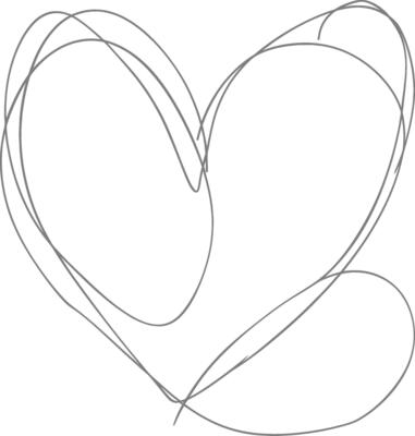 One continuous line drawing of love heart symbol black color only