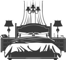 silueta dormitorio a hogar equipo negro color solamente vector