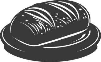 Silhouette bread platter black color only vector